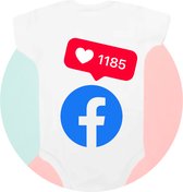 Romper softtouch - facebook en insta likes - 0-3 maanden