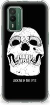 Beschermhoes Nokia XR21 Telefoon Hoesje met doorzichtige rand Skull Eyes