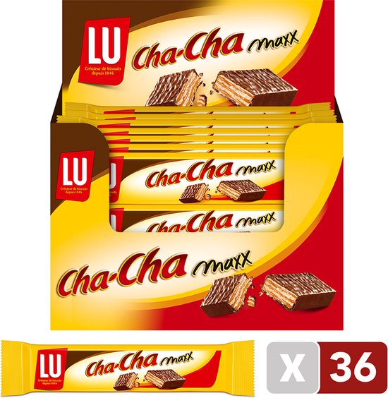 Cha-Cha Maxx - chocolade wafer - 34g x 36
