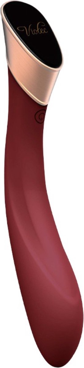 Goedkoopste Viotec - Manto - G-Spot Vibrator - Goud en Wijnrood - Luxueuze Zachte Siliconen