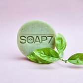 SOAP7 Scheerset voor Gevoelige Huid - Cadeauset - 95 gram scheerzeep - scheermok, kwast, doekje. Met flyer van SOAP7 en gratis sample.