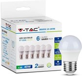 V-tac VT-2256 6-pack LED lampen kogel - E27 - 5.5W - 470 Lm - 2700K