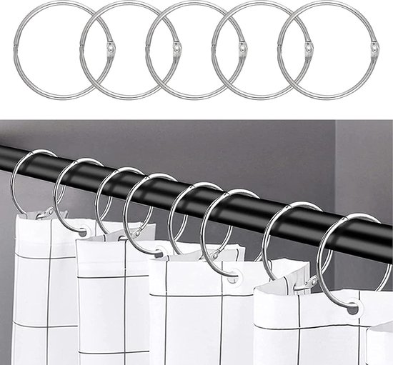 24pcs douchegordijn ringen douche gordijn haak roestvrij douche gordijn