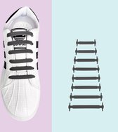 Siliconen elastische Veters – Sport veters - Schoenen Sneakers – Volwassenen - Grijs
