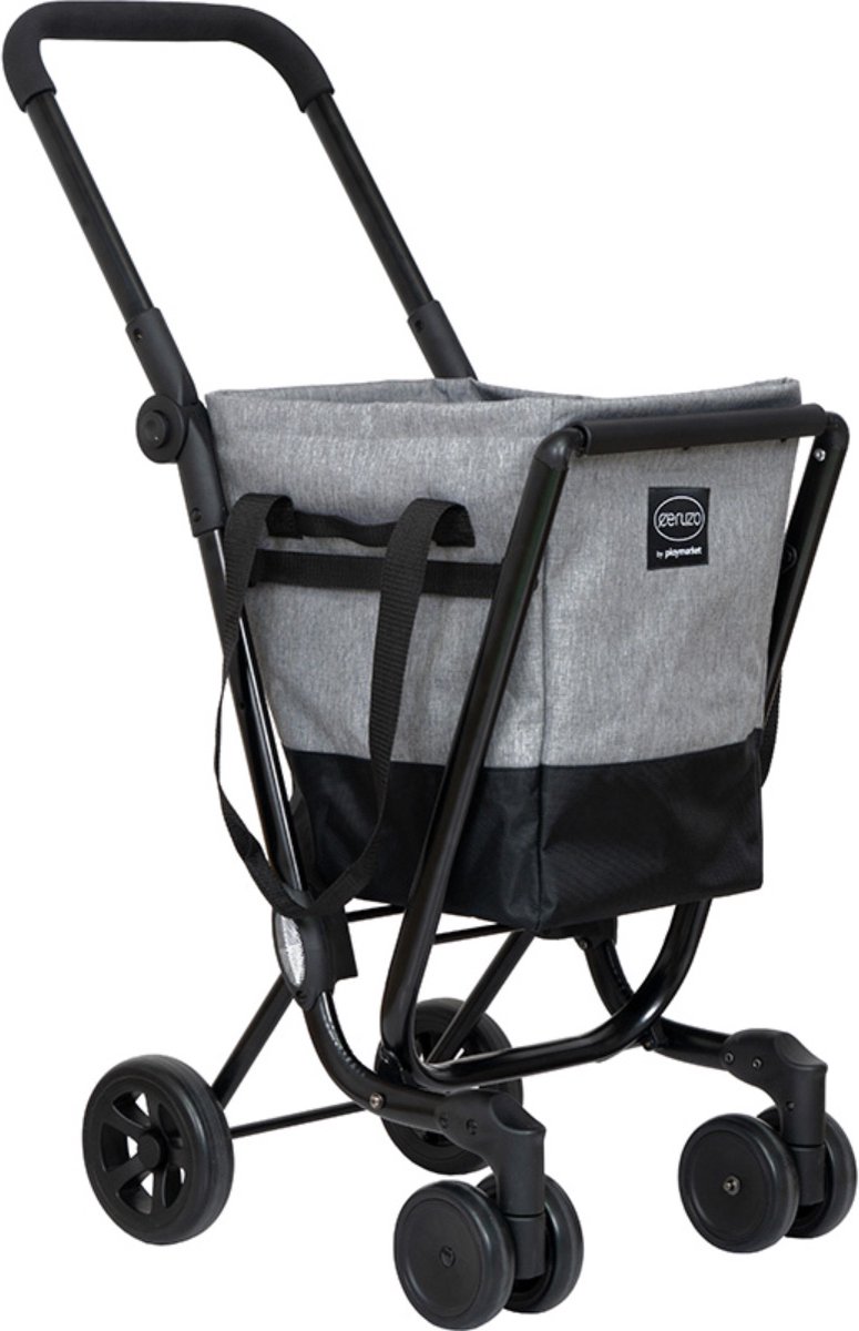 Ceruzo by Playmarket- Easy Go - Boodschappentrolley - Zwart-Grijs