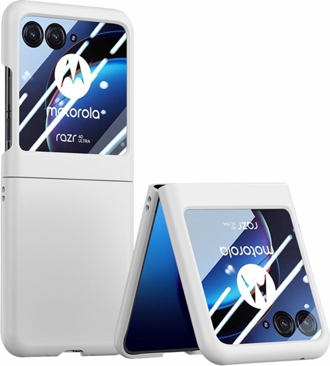 Motorola Razr 40 Ultra Hoesje Hard Case Back Cover Wit