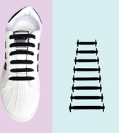 Lacets élastiques en Siliconen - Lacets de Sport - Chaussures pour femmes Baskets pour femmes - Adultes - Zwart