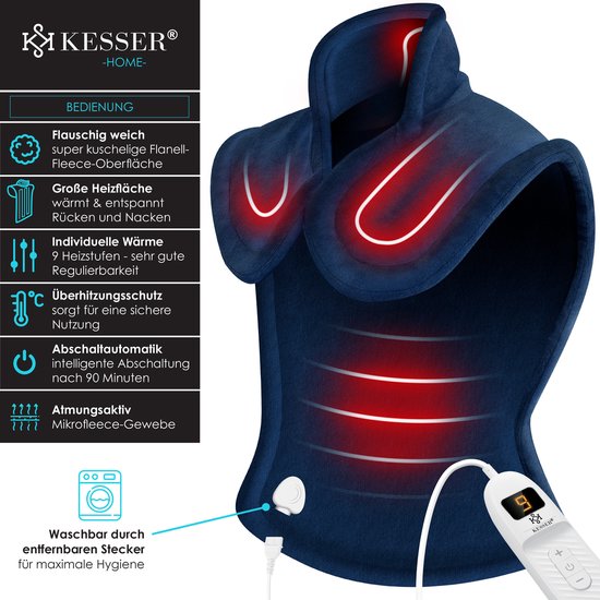 KESSER® Warmtekussen voor Rug, Nek en Schouders - Elektrische ...