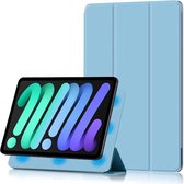 Shop4 - Geschikt voor iPad mini (2021) Hoes - Magnetische Smart Cover Licht Blauw