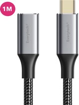 Everytech - USB-C male naar USB-C female verlengkabel - 1 Meter