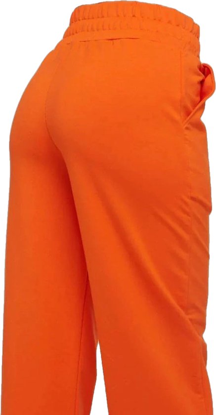 WB Comfy Dames Joggingbroek Rechte Pijp Oranje - M