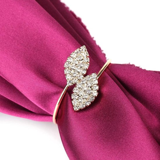 Rose gouden servetringen set van 12, kristallen servetringen servethouder voor bruiloft, diner, tafeldecoratie - ’merkloos’