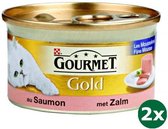 Gourmet gold fijne mousse zalm kattenvoer 48x 24x85 gr