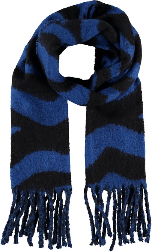Winter Sjaal Kobalt Blauw Zwart Gestreept Winter Sjaal Kobalt Blauw Zwart Gestreept
