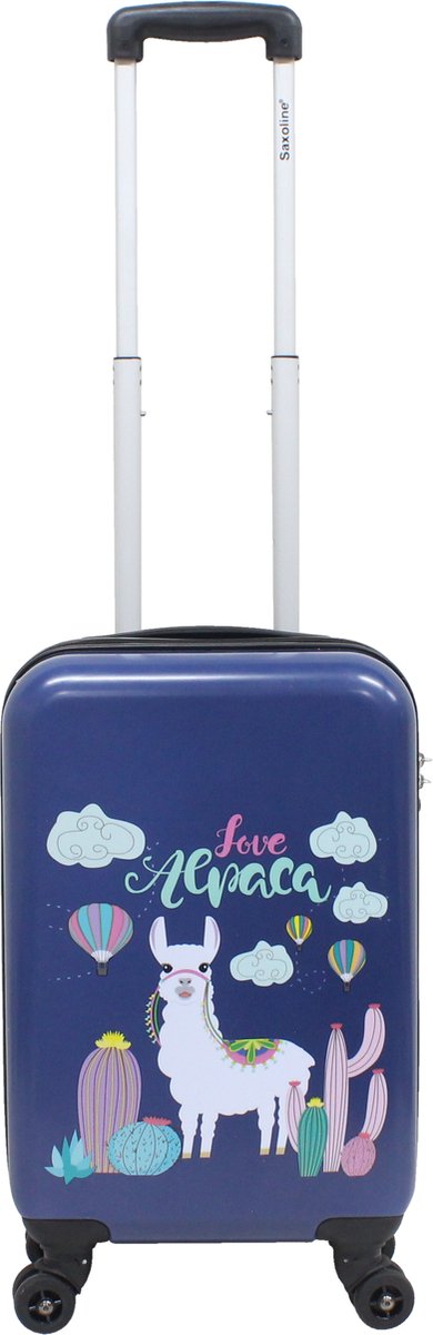 Saxoline Handbagage Harde Koffer / Trolley / Reiskoffer - 55cm (Small) - Lama Print - Bedrukt / Small