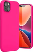 Casemania Hoesje Geschikt voor Apple iPhone 15 Plus Neon Roze - Liquid Siliconen Back Cover