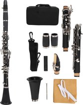 Luxe klarinet - zwart - incl reinigingsdoekje en koffer