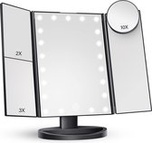 BOTC Spiegel met LED verlichting - 10x vergroting - Spiegel Verlichting – Moederdag Cadeautje - Cosmetica Spiegel - Wit