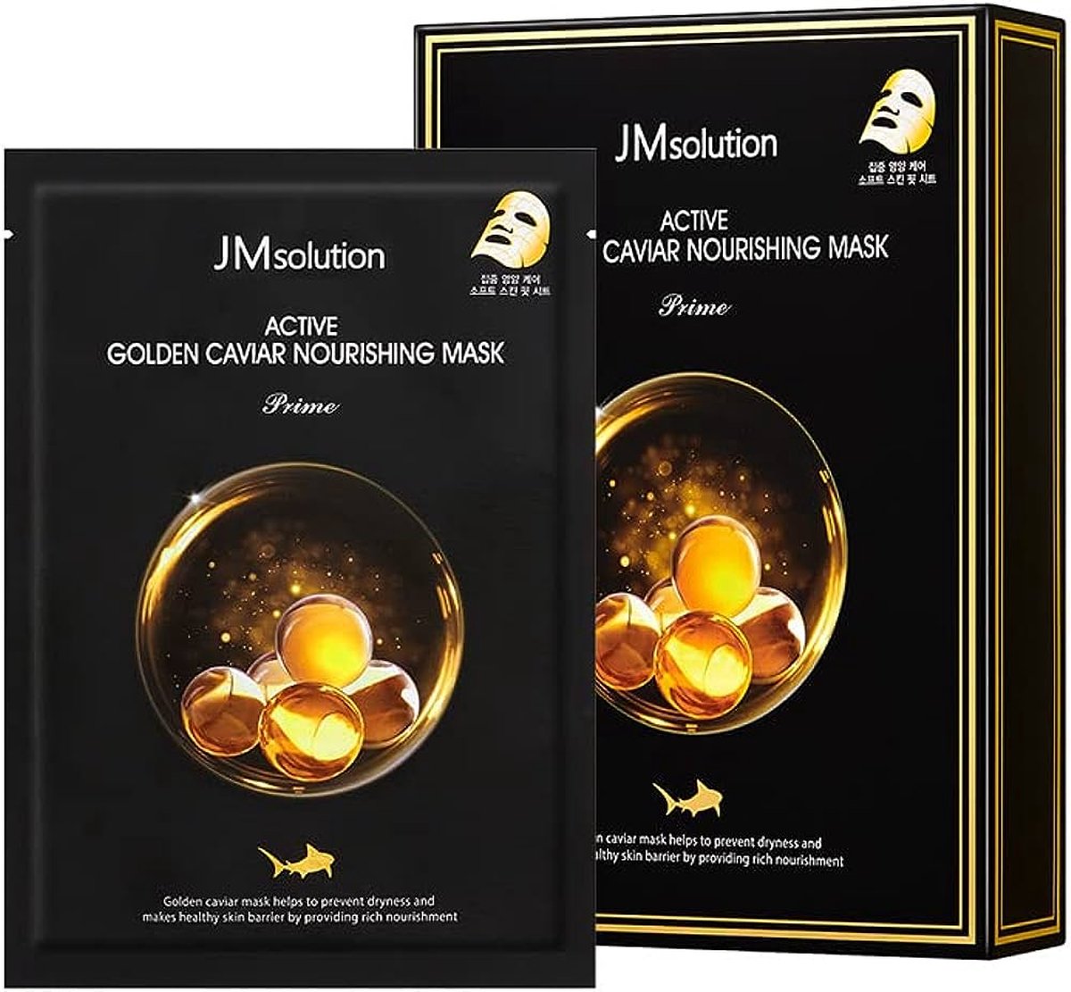 JMsolution Active Golden Caviar Nourishing Mask Prime 10 stuks - Korean skincare