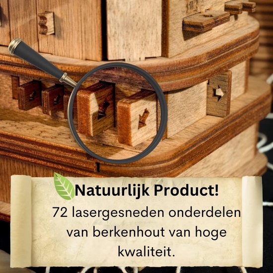 iDventure Cluebox - Schrödingers kat - Escape Room spel - vernuftige 3D houten puzzel raadsel - unieke puzzelspellen - Escape Box spel voor volwassenen en raadselbox voor kinderen