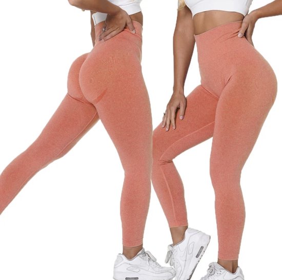 Gymlegging BUTTLIFT - Maat L - Oranje - Pushup Legging - Fitness Legging - Sportlegging - Sportkleding - Yoga legging — afbeelding 2