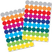 Stippen Stickers in 9 Kleuren - Beschrijfbare Stippen Stickers - Stickervellen Gekleurde Stippen - Bullet Journal Stickers - Label Stickers Beschrijfbaar - 19 mm Stippenstickers - Familieplanner - Kantoor Stickers - Planner Stickers