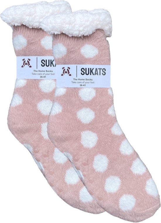 Sukats® Huissokken - Homesocks - Maat 36-41 - Anti-Slip - Fluffy Sokken - Huissokken Dames - Slofsokken - Variant 109 - Meerdere Maten en Varianten