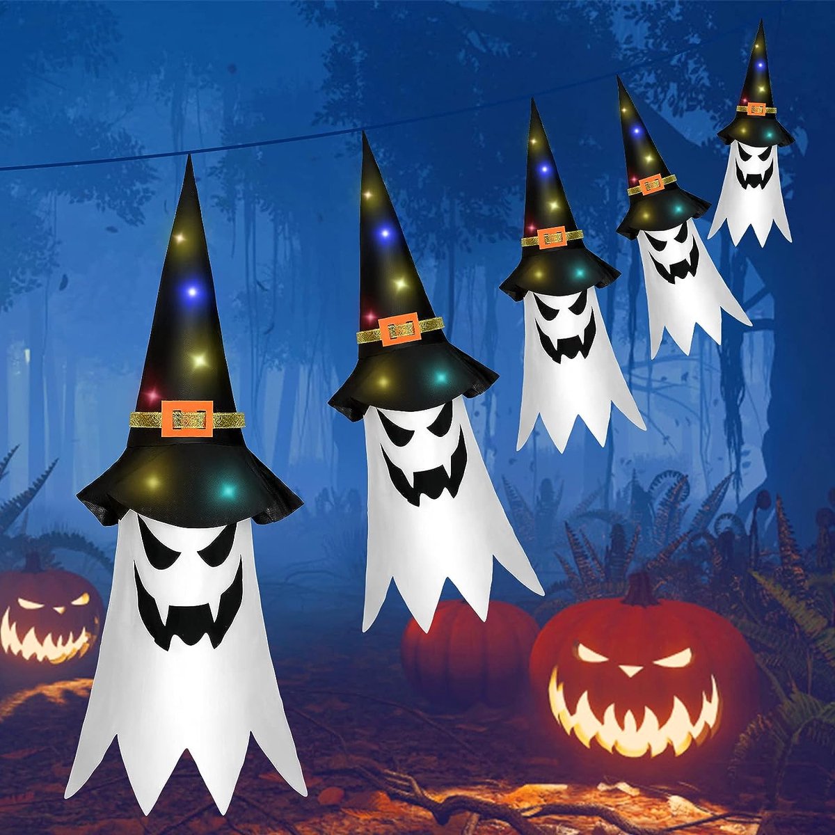 5 Pièces Décorations D'Halloween Éclairage, 3 Modes D For Home Garden And Trees Decorations Halloween Party Indoor Outdoor P 106974736 Cat 3736