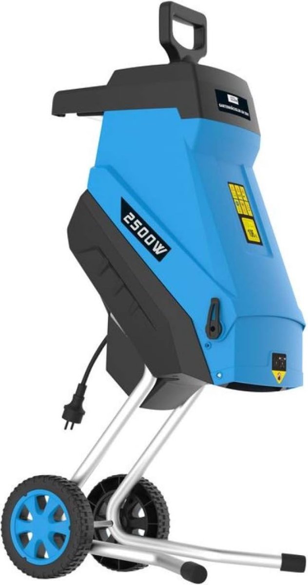 Bol.com Tuinhakselaar - Hakselaar - (onderhoudsarm, zelfsluitend, opvangzak van 45 liter, transportwielen, 2500 W motorvermogen)... aanbieding