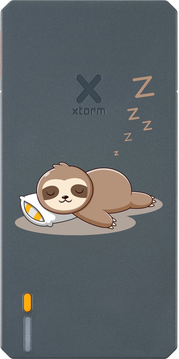Xtorm Powerbank 20.000mAh Blauw - Design - Sleeping Sloth - USB-C poort - Lichtgewicht / Reisformaat - Geschikt voor iPhone en Samsung