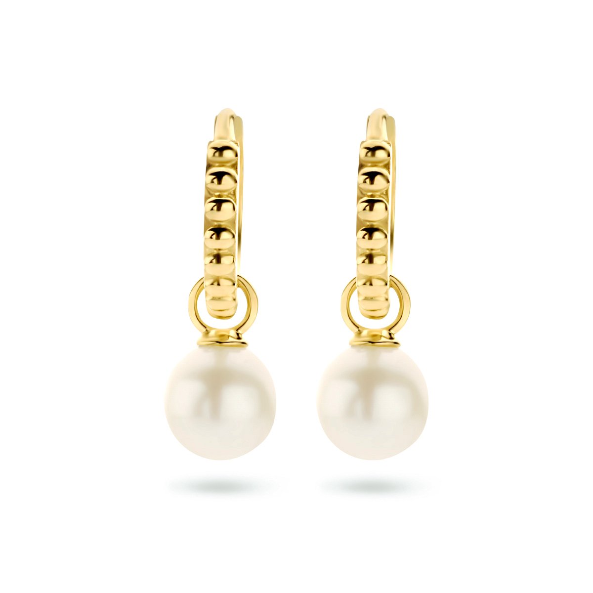goud (geelgoud) klapoorringen parel 4024444