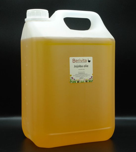 Foto: Jojoba olie puur 5 liter huidolie en haarolie puur en koudgeperst