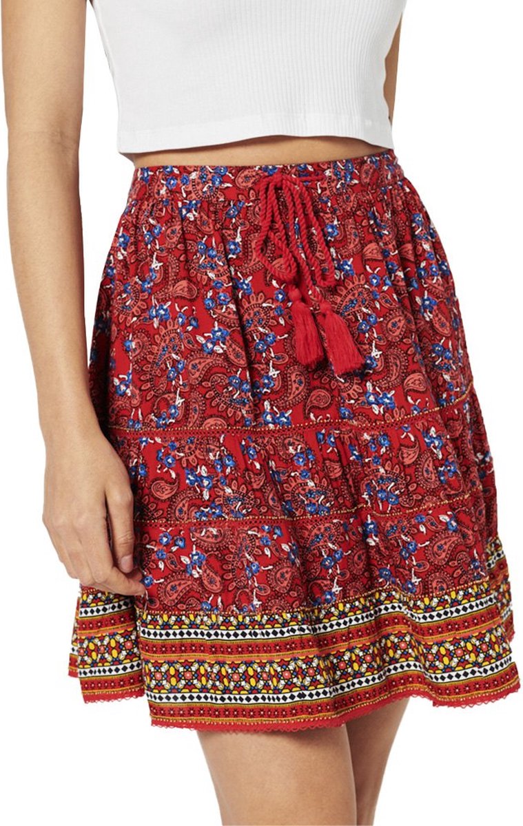 Superdry Vintage Embellished Mini Rok M Vrouw Rood