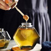 Honingpot met Lepel 100ML - Honing Dispenser Honing Set - Houten Dipper