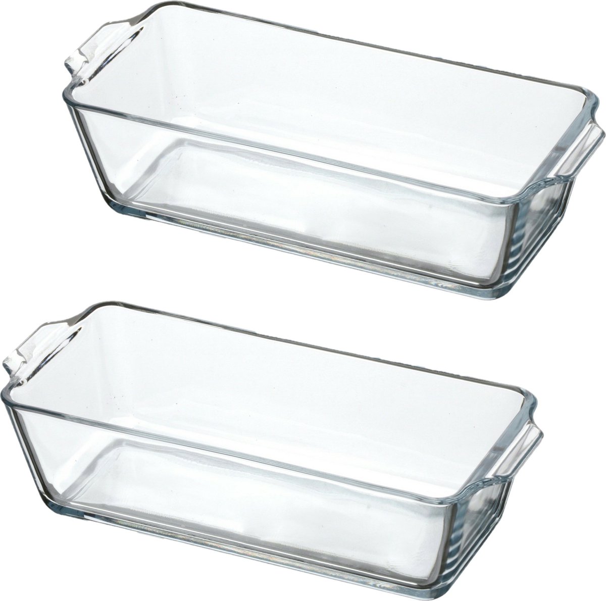 Chef Traiteur Ovenschaal van borosilicaat glas - 2x - rechthoek - 0.8 Liter - 23 x 10 x 6 cm