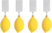 Esschert Design Nappe poids citrons - 4x - jaune - plastique - pour nappes et toiles cirées
