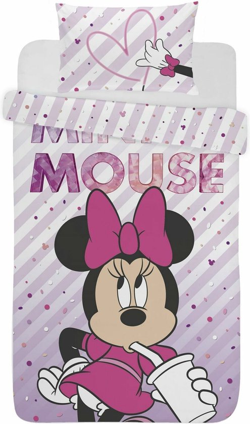 Minnie Mouse dekbedovertrek - eenpersoons - Disney dekbed - roze