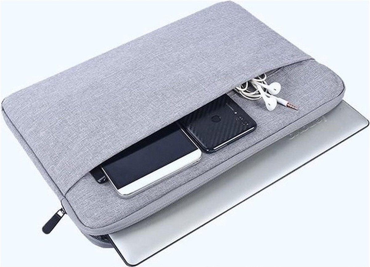 MoKo H521 aktetas Laptop Schoudertas 15.4 inch Notebook Tas - Hoes Multipurpose voor Laptop en Macbook Sleeve - grijs