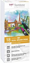 Tombow 18 ABT Dual Brush Pennen Secondary colours