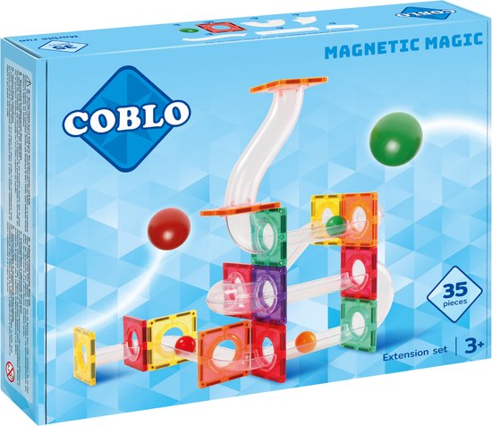 Coblo Classic Knikkerbaan Uitbreidingsset 35 stuks - Magnetisch speelgoed -  Montessori... | bol