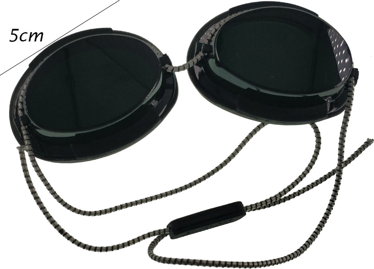Zonnebank bril - Hard plastic Of Silicone - Ideaal voor tijdens het zonnebanken - Zwart - Merkloos