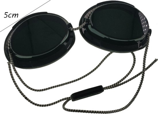 Zonnebank bril - Hard plastic Of Silicone - Ideaal voor tijdens het zonnebanken - Zwart