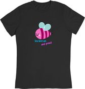LGBT Lesbi T-Shirt Maat XL Zwart - Les Bee An and Proud - Funny Grappig inclusief divers