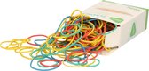 Gekleurde rubberen elastiekjes  90 gram - Kantoorbenodigdheden - Schoolbenodigdheden - Post bundelen - Rubberen elastiekjes gekleurd