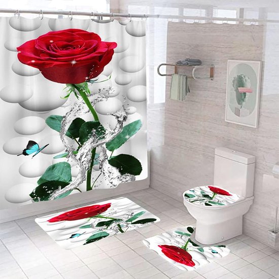 GMMH Badset, 6-delig, diverse badkameraccessoires, met zeepdispenser en wc- borstel (grijs ontwerp 2