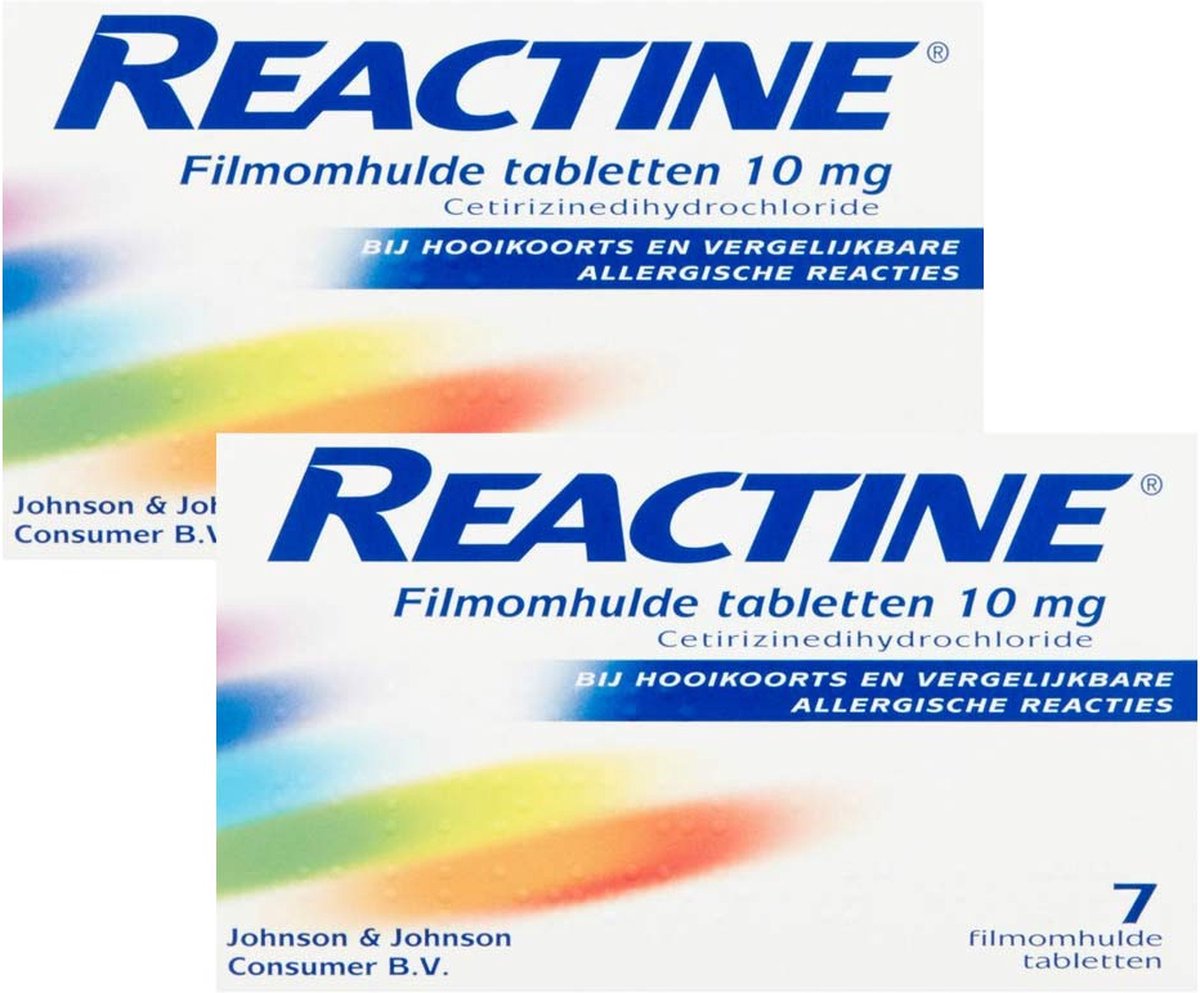 Reactine Allergietabletten Cetirizine 10 mg - 2 x 7 tabletten - Reactine