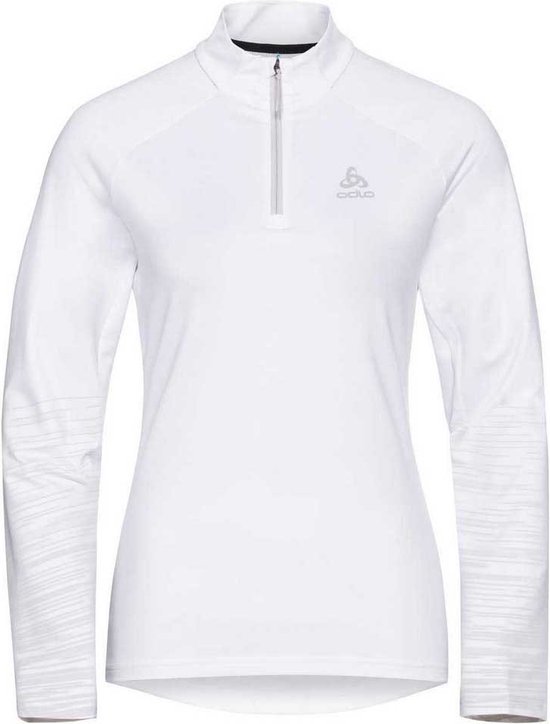 ODLO Sesvenna Graphic Halve Rits Sweatshirt Heren - White - L