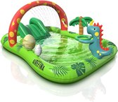 Opblaasbaar Kinderzwembad - Dino Planet - Met Glijbaan - Leeftijd 3+ - 97x76x41 cm -