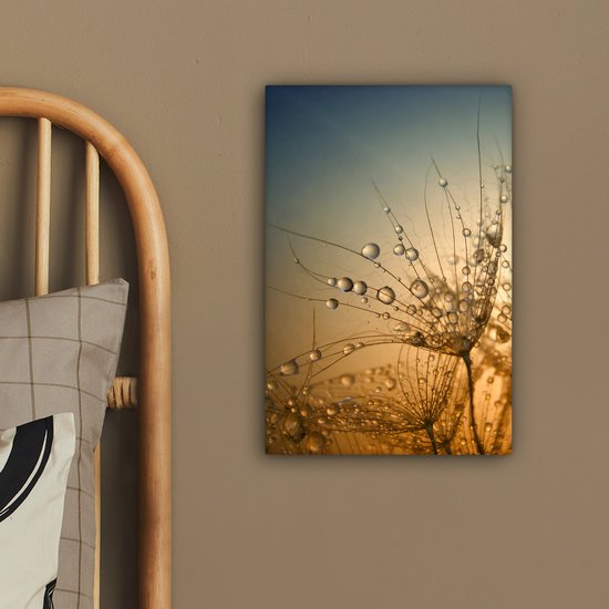 Peinture sur toile - Fleurs - Water - Soleil - Ciel - Canvasdoek - Décoration murale - Décoration salon - 20x30 cm - Photo sur toile