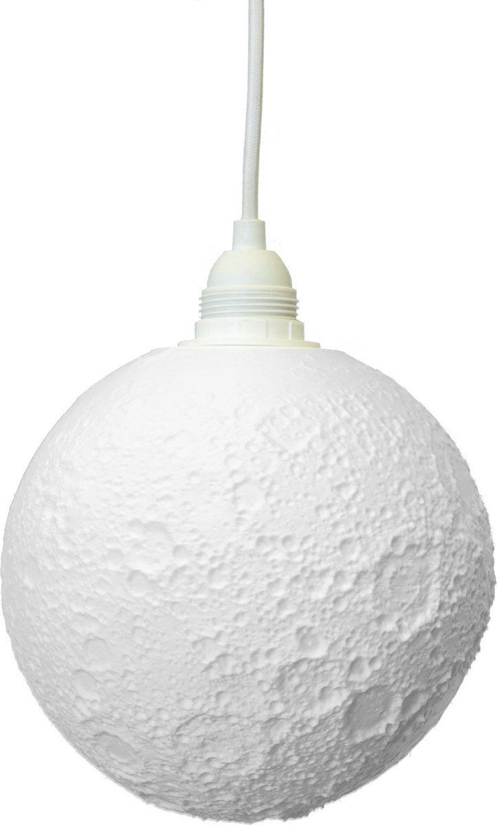 Zet 'M Aan | Duurzame hanglamp - 20 x 20 cm - Lamp voor Babykamer - Lamp voor kantoor - Lamp voor boven een bar - Witte hanglamp - Lamp gemaakt van duurzaam materiaal - 3D geprint
